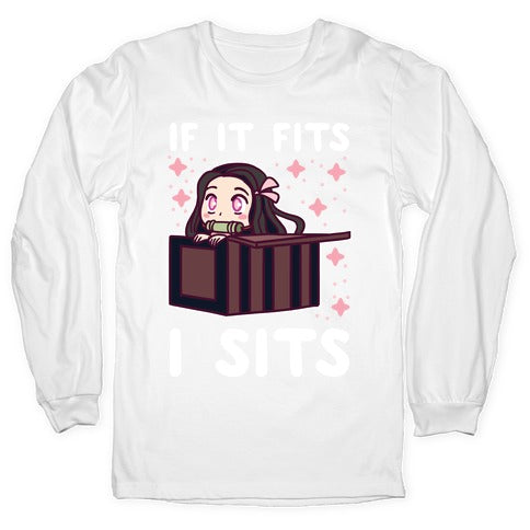 If It Fits, I Sits - Demon Slayer Longsleeve Tee